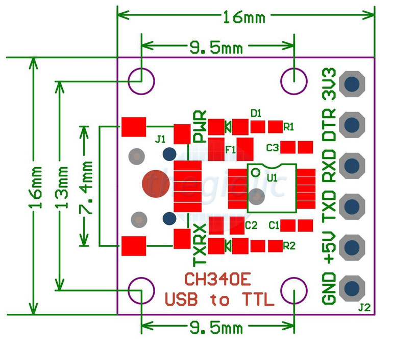 CH340E Mạch Chuyển Đổi USB To TTL