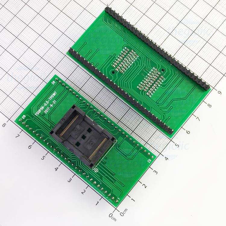 Socket Đổi Chân IC TSOP-56 0.5mm Sang DIP-56 2.54mm