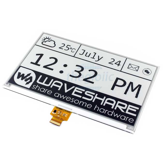 Màn Hình LCD E-Ink 7.5inch 640x384 Đen Trắng Giao Tiếp SPI, SKU: 14144