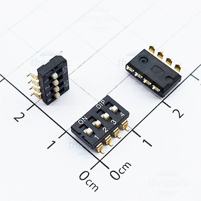 Công Tắc DIP Switch Dán SMD 4 Bit 2.54mm