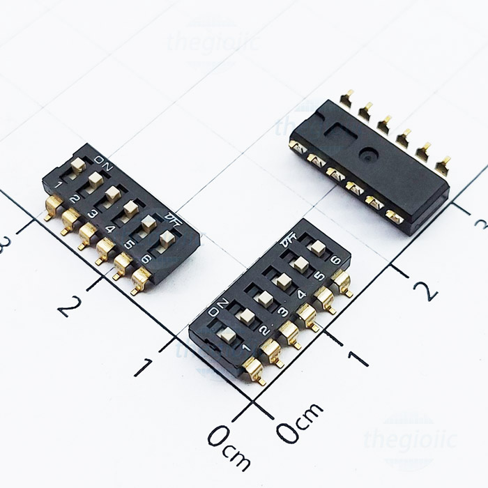 Công Tắc DIP Switch Dán SMD 6 Bit 2.54mm