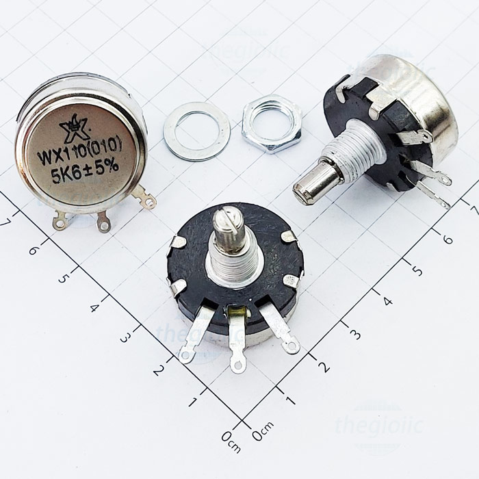 WX110-562 Biến Trở, Chiết Áp 5.6 KOhm 1W 5% 1 Vòng