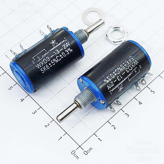 WXD3-13-562 Biến Trở, Chiết Áp 5.6 KOhm 2W 5% 10 Vòng