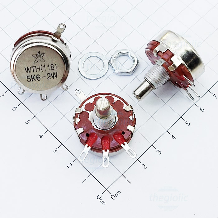 WTH118-562 Biến Trở, Chiết Áp 5.6 KOhm 2W 5% 1 Vòng