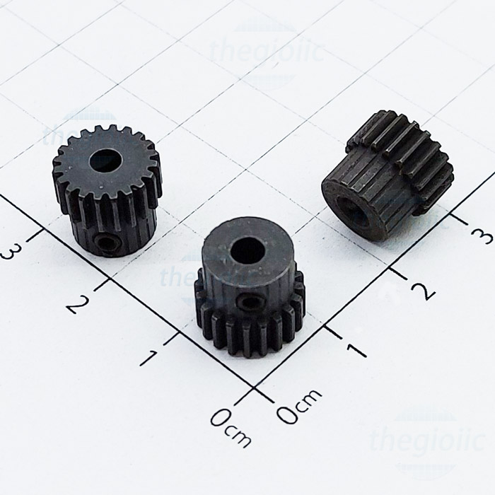 0.5M20T-3 Bánh Răng 20 Răng, Bước 0.5mm, Dây Đai 5mm, Lỗ 3mm