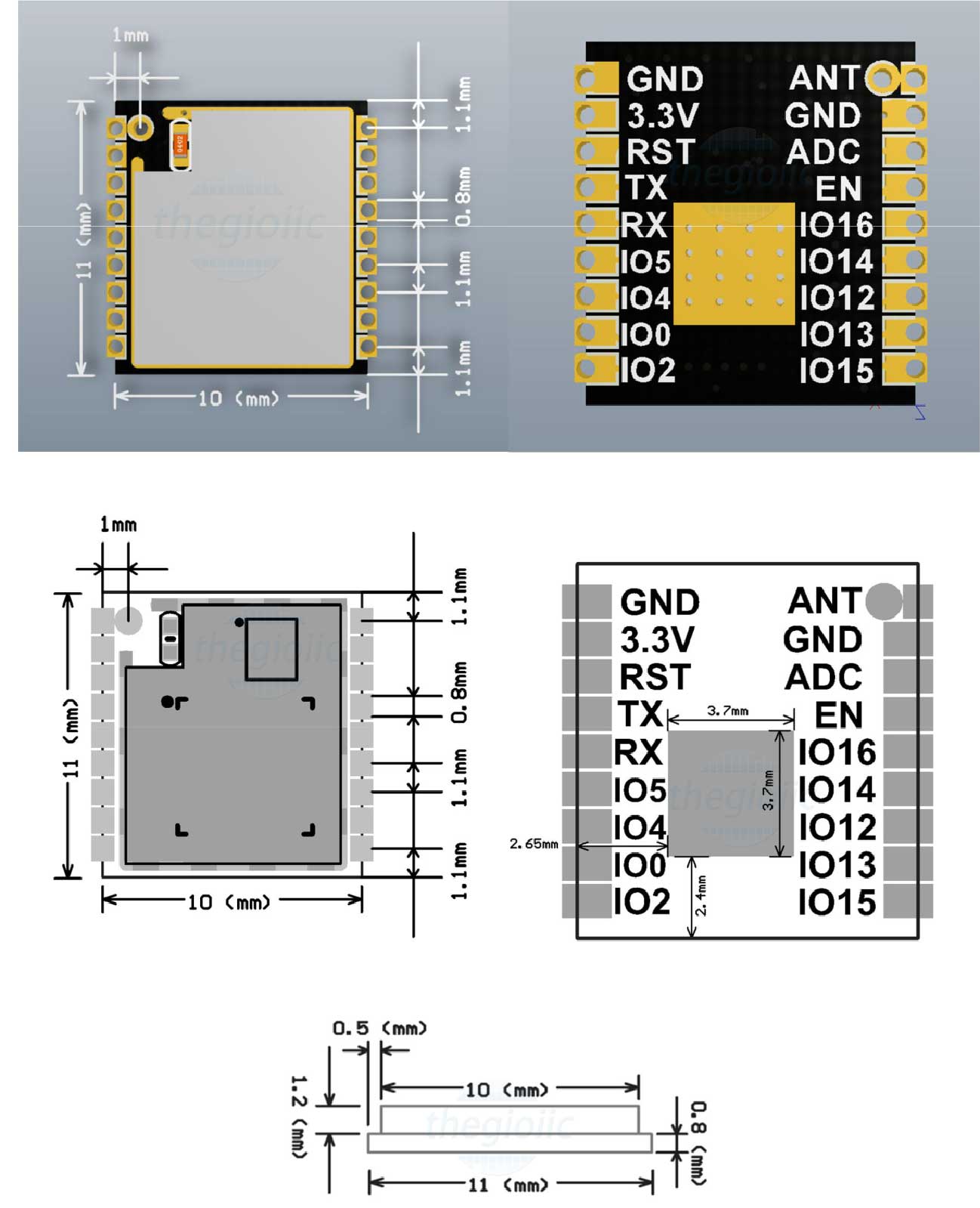 ESP-01F ESP8285 AI-Thinker Mạch Thu Phát Wifi