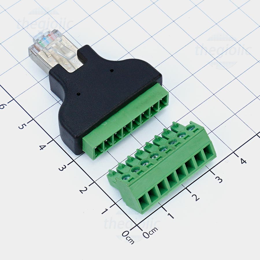 Cổng RJ45 Đực Ra 8 Chân Vặn Ốc Nối Dây