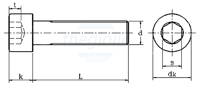 Ốc Lục Giác M3 x 10mm DIN912 304