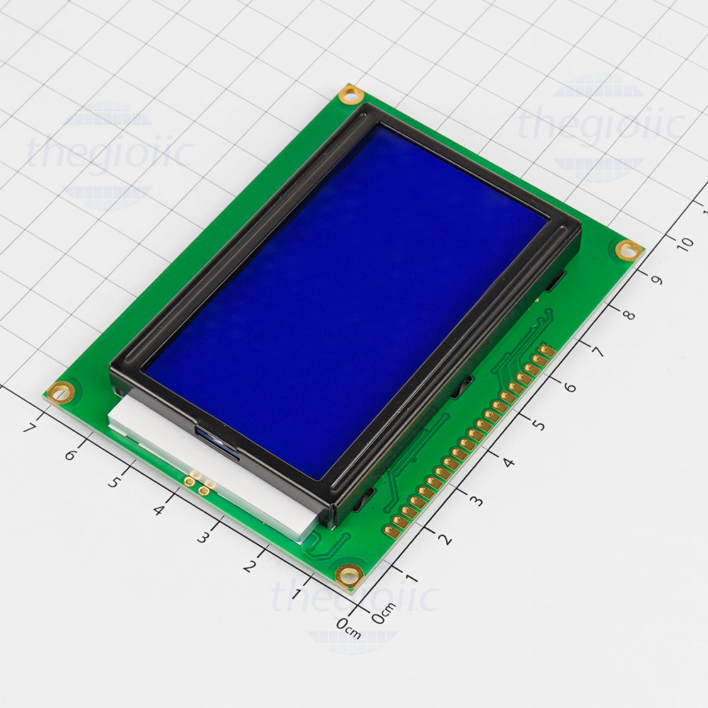 ST7920 LCD 12864 Nền Xanh Dương Chữ Trắng 5V