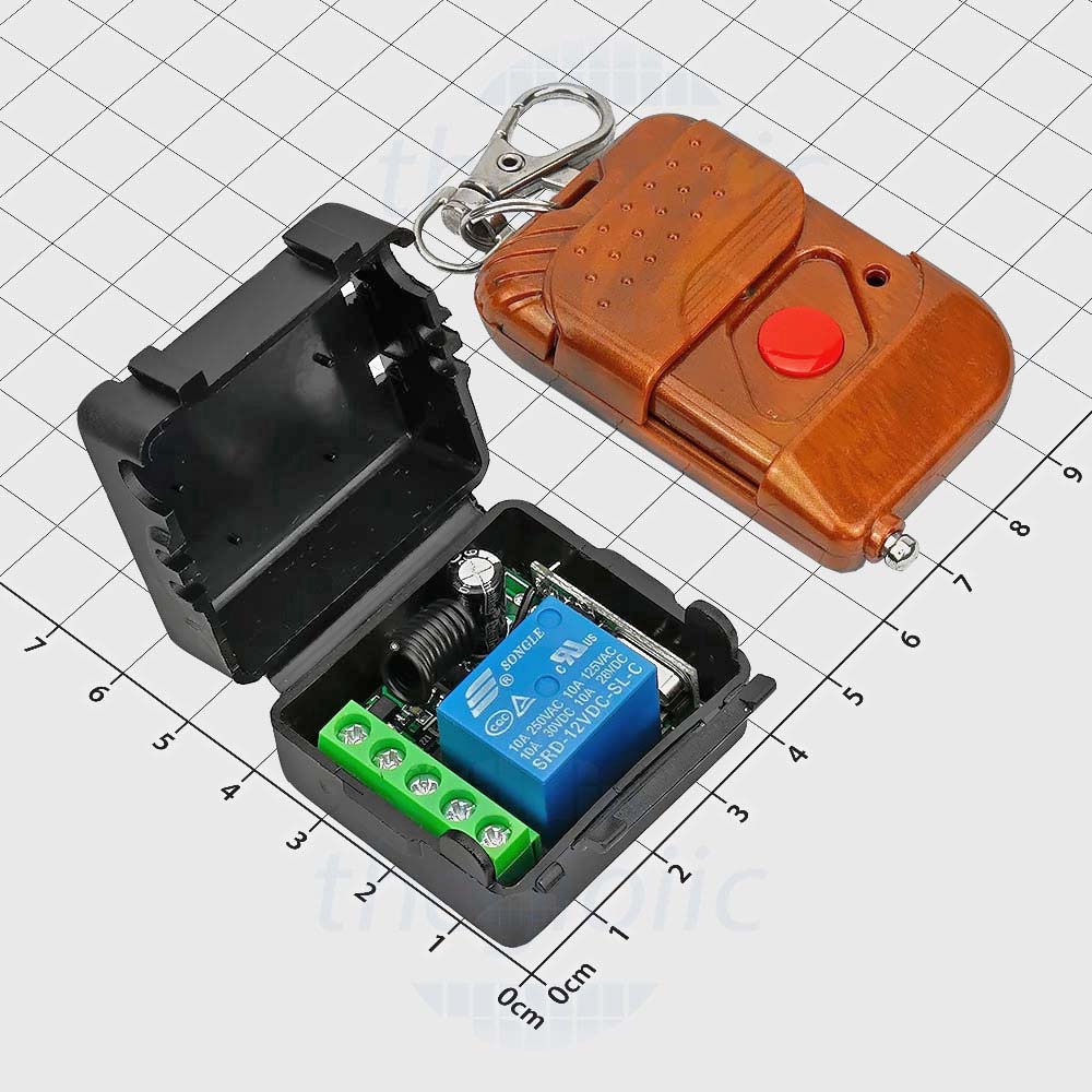 Remote Điều Khiển 433Mhz 1 Relay 12V 10A V2
