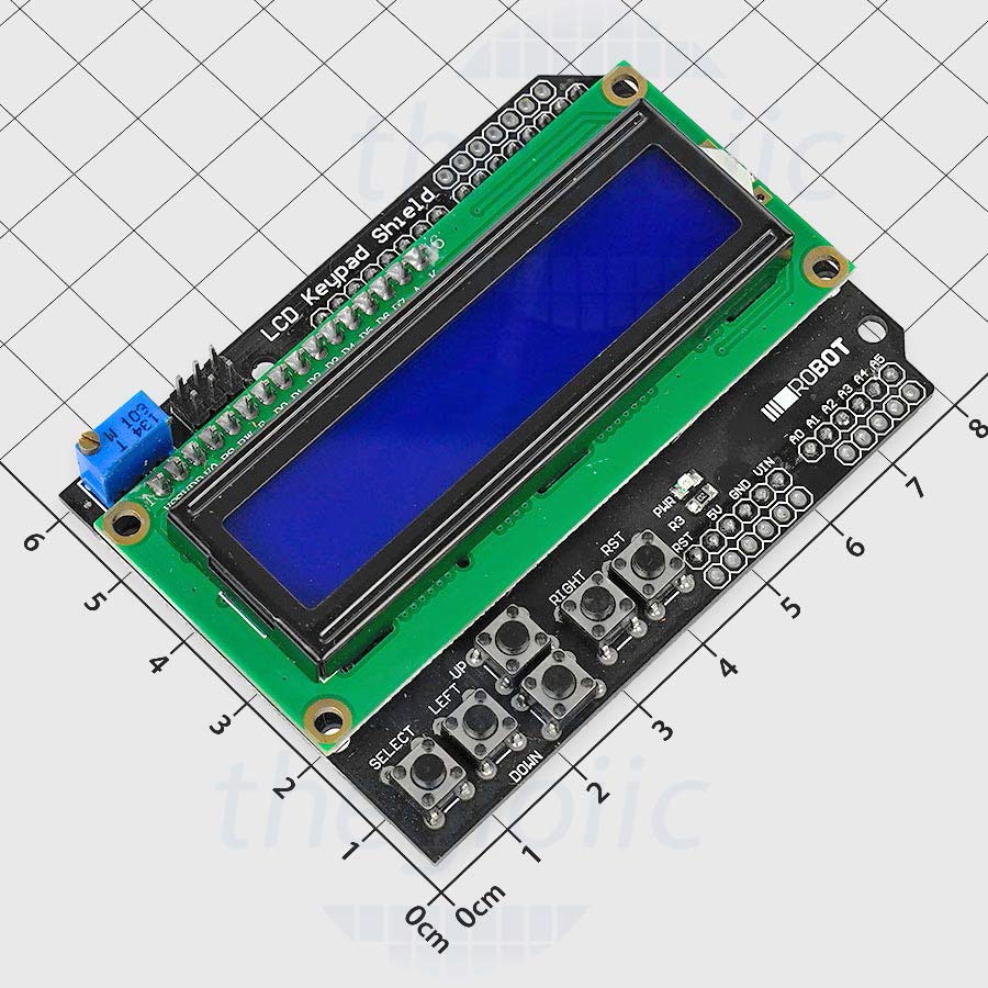 Arduino LCD 1602 Keypad Shield Có Phím Chức Năng 5VDC