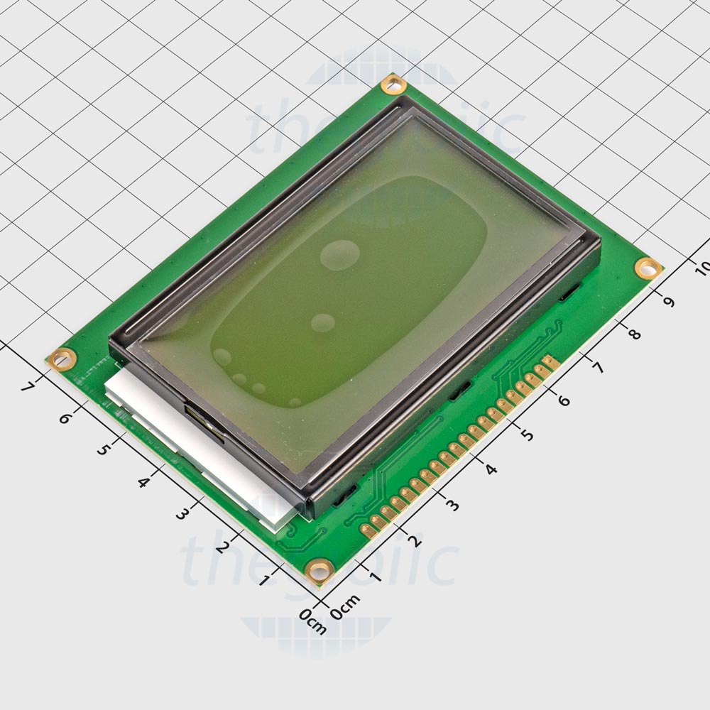ST7920 LCD 12864 Nền Xanh Lá Chữ Đen 5V
