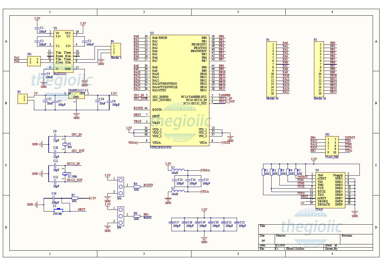 STM32F103C8T6 Board