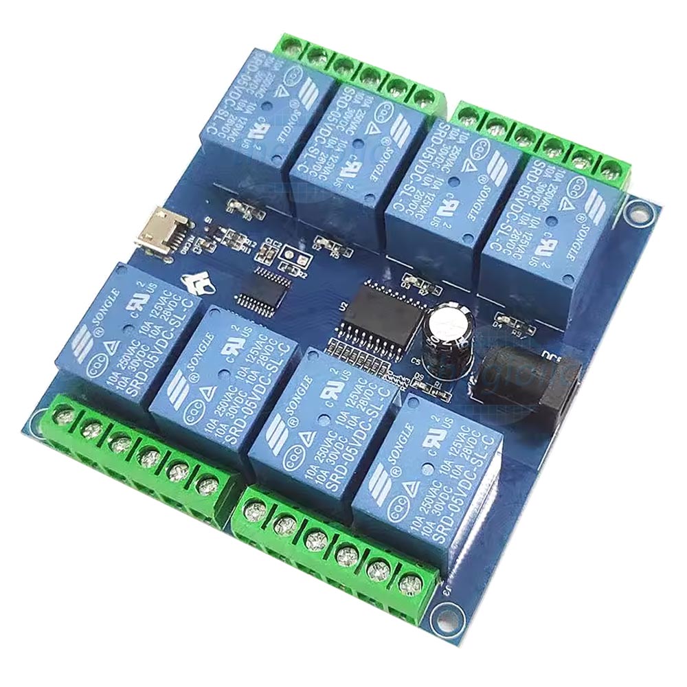 LCUS-8 Module 8 Relay 5V Điều Khiển PLC