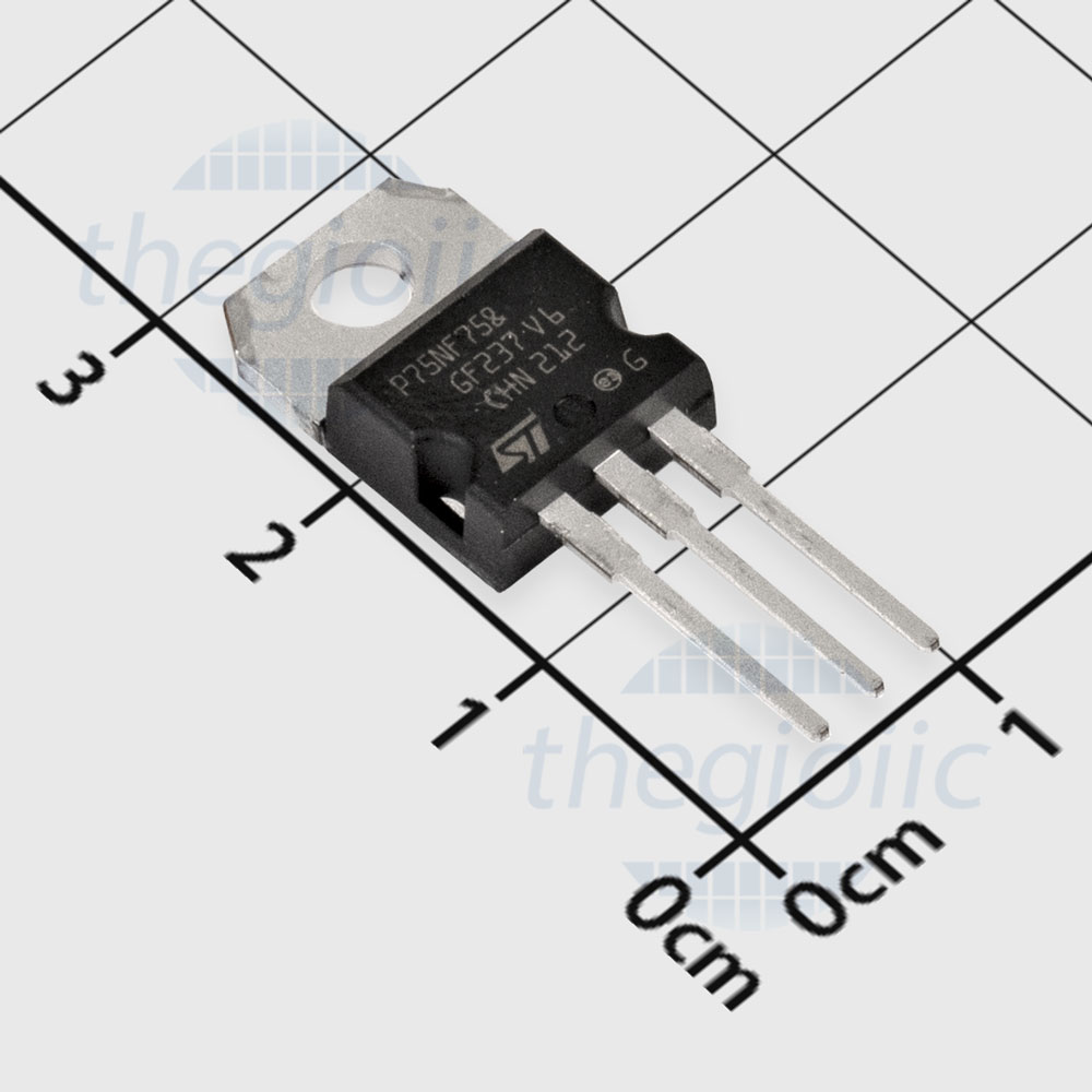 Buy Online - 5pcs N-Channel Power MOSFET P75NF75 80A 75V Package TO-220 - We Deliver Worldwide