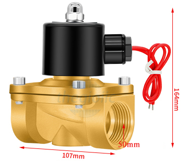 2W-400-40/AC220V Van Điện Từ Thường Đóng 220VAC, Ống 50mm