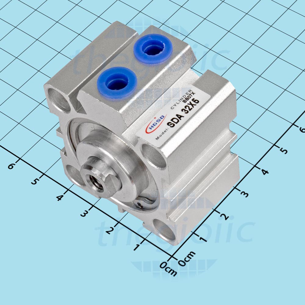 SDA32X5 Xi Lanh Khí Nén Đường Kính 32mm, Hành Trình 5mm