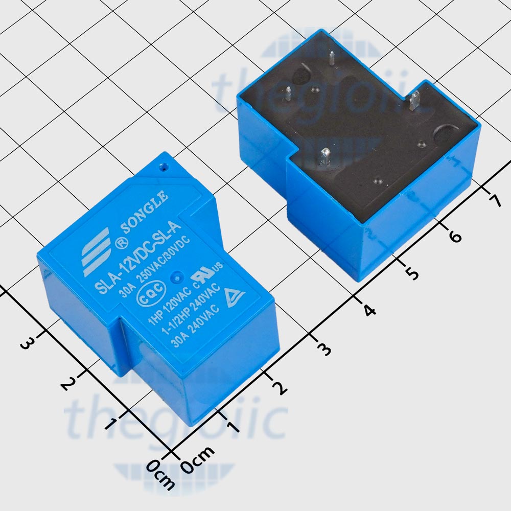 5 Stück 30A 4-Pin Leistungsrelais SLA-12VDC-SL-A – 12V DC, PCB-Typ, Für Schaltungen & Steuerungen