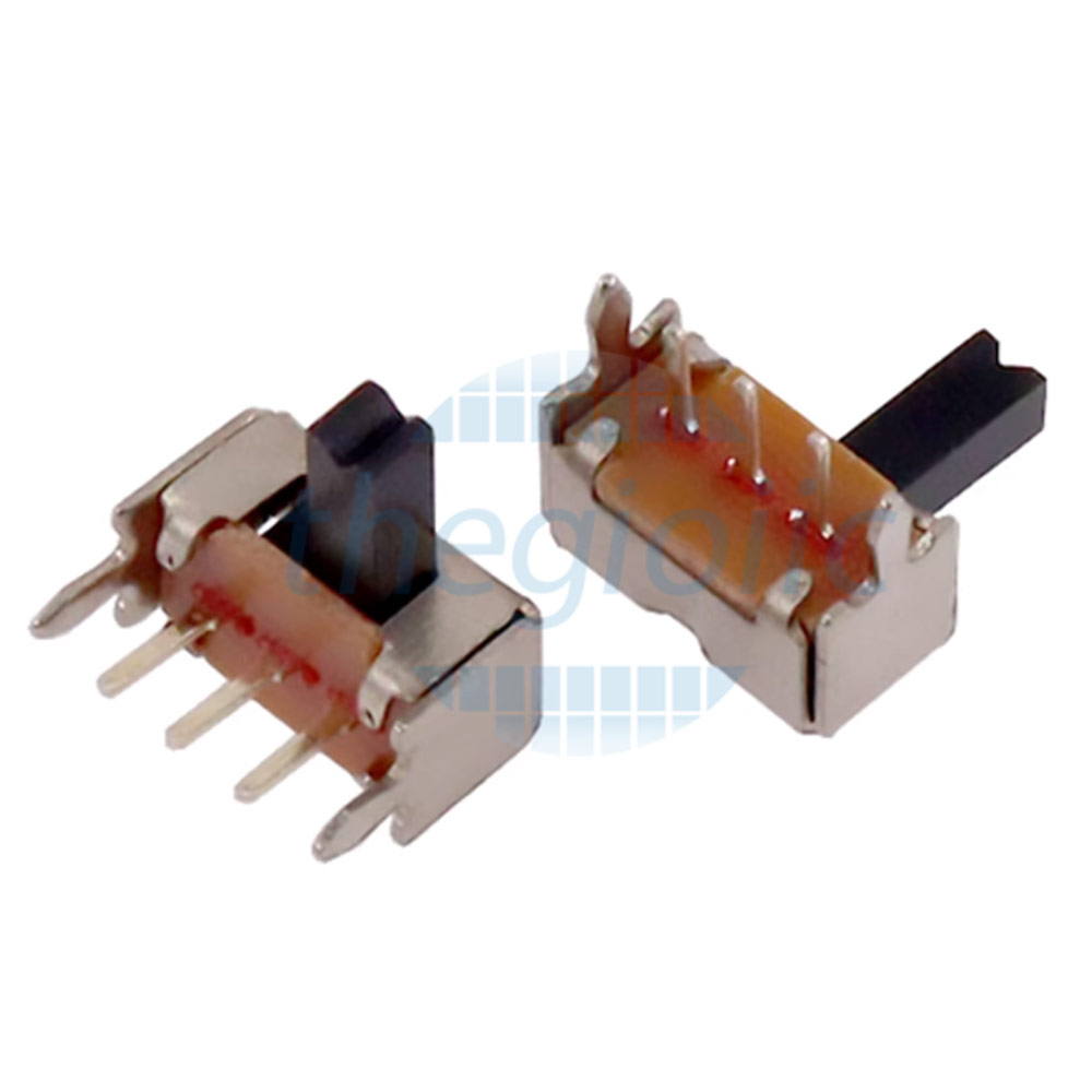 SK-12D07VG5 Công Tắc Trượt 5 Chân Xuyên Lỗ ON-ON Chỉnh Ngang 1P2T 0.5A