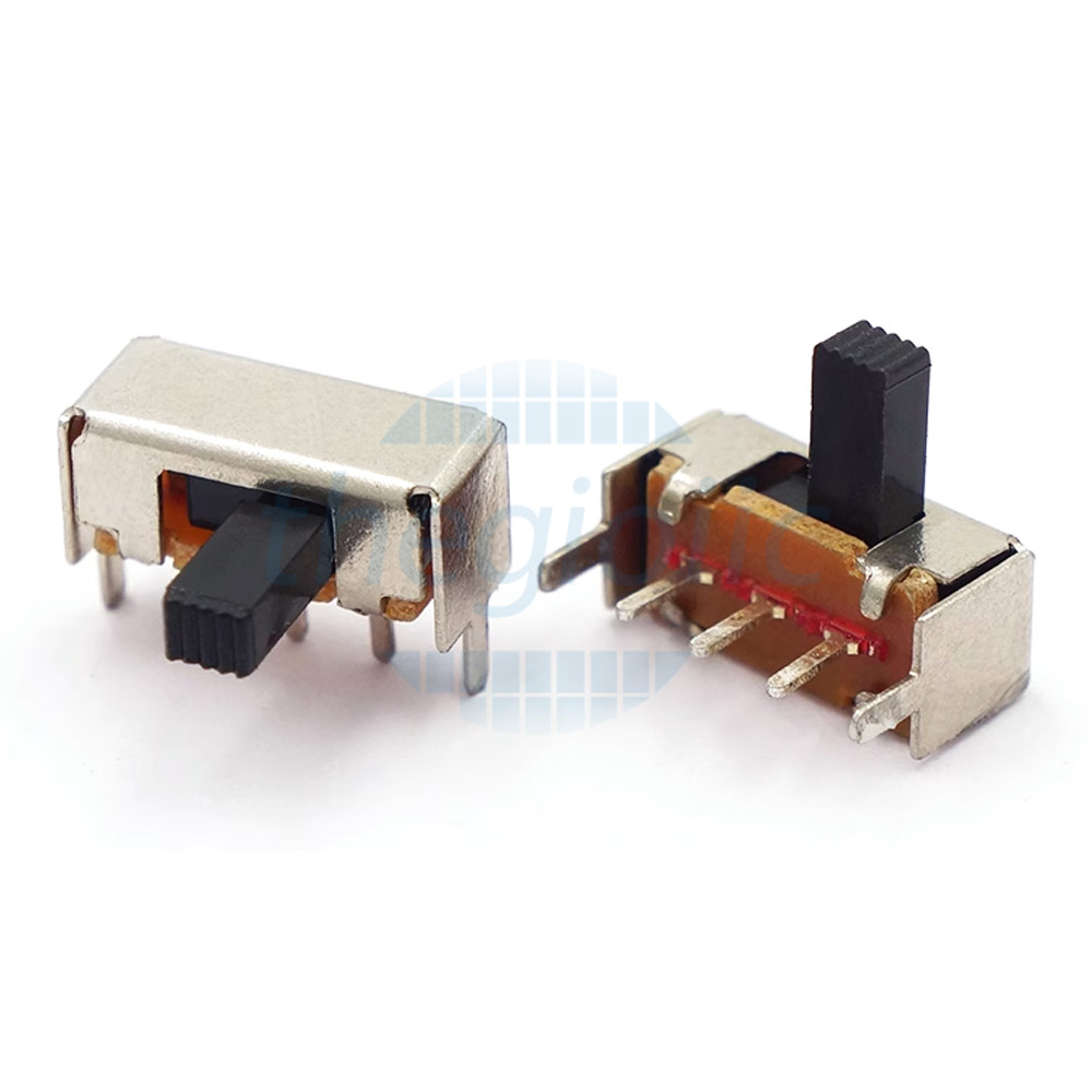 SK-12F14G5 Công Tắc Trượt 5 Chân Xuyên Lỗ ON-ON Chỉnh Ngang 1P2T 0.5A