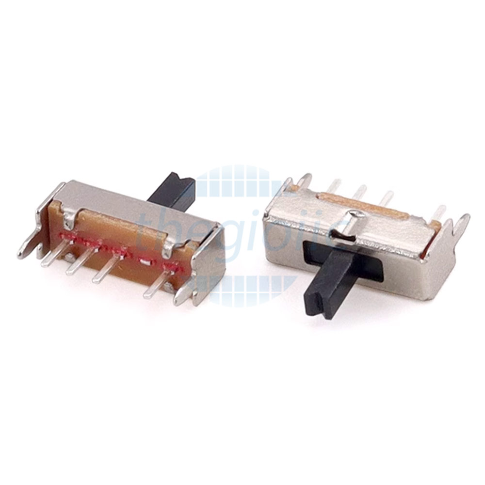 SS-13D07VG4 Công Tắc Trượt 6 Chân Xuyên Lỗ ON-OFF-ON 1P3T 0.5A