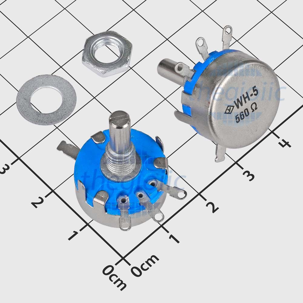 WH5-561 Biến Trở, Chiết Áp 560 Ohm 1W 5% 1 Vòng