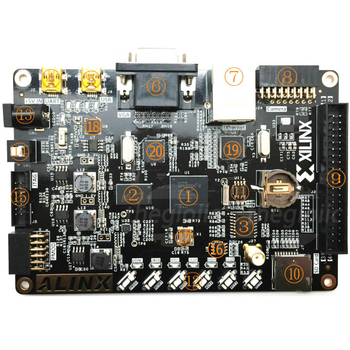 Mạch XC6SLX16 SPARTAN6 Xilinx FPGA