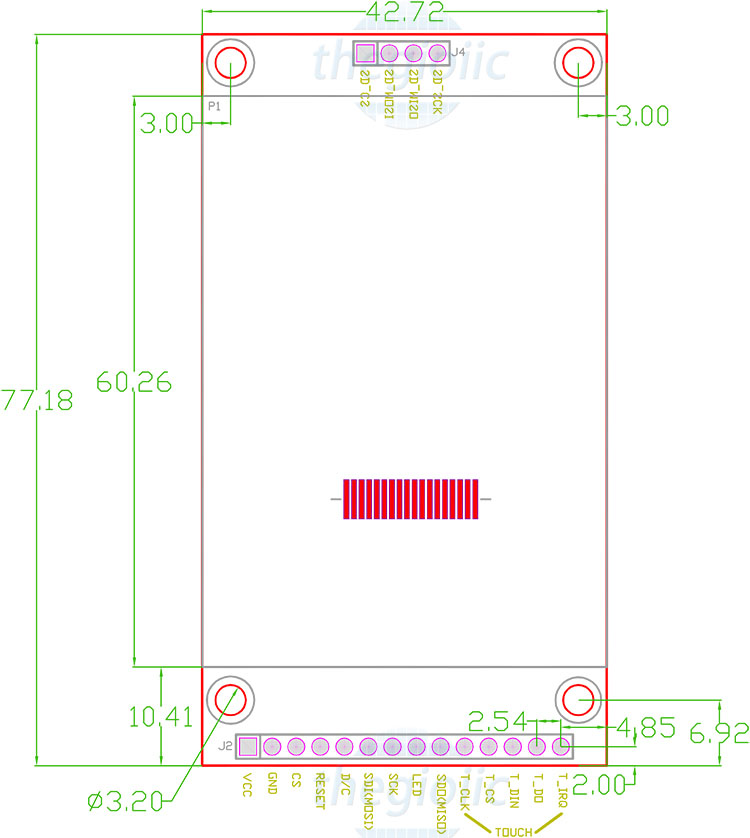 LCD 2.4Inch ILI9341 Giao Tiếp SPI V2