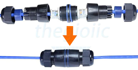 Cổng RJ45 Chống Nước Cái - Cái Cỡ M25 IP68