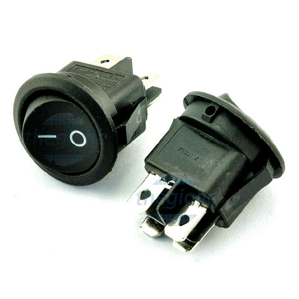 KCD1-224 Công Tắc Bập Bênh ON-OFF Màu Đen 4 Chân 6A