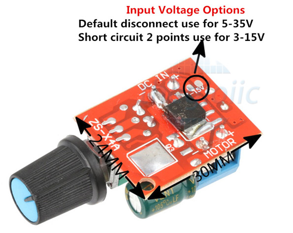 Mạch Điều Khiển Động Cơ DC PWM 5A 90W