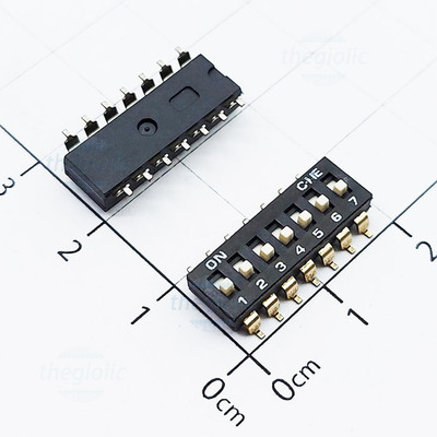 Công Tắc DIP Switch Dán SMD 7 Bit 2.54mm