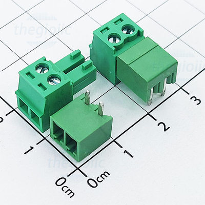 KF-3.81-2-R Terminal Block Plug-in Hàn PCB 2 Chân Cong 3.81mm 300V 10A