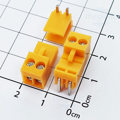 HT-3.96-2-R Terminal Block 2 Chân Cong 3.96mm 300V 10A