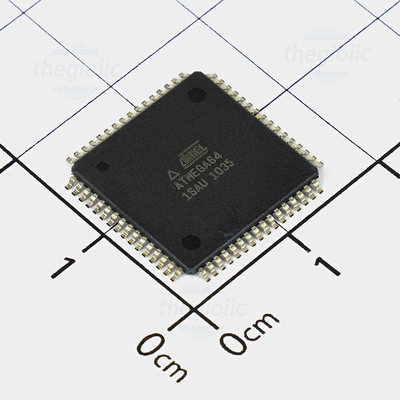 ATMEGA64-16AU, 8-Bit AVR Microcontroller, 16MHz, 64KB FLASH, 64-TQFP