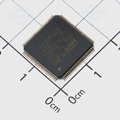 STM32F103VBT6, 32-Bit ARM Cortex M3 Microcontroller, 72MHz, 128KB FLASH, 100-LQFP
