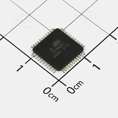 AT89S52-24AU, 8-Bit 8051 Microcontroller, 24MHz, 8KB FLASH, 44-TQFP
