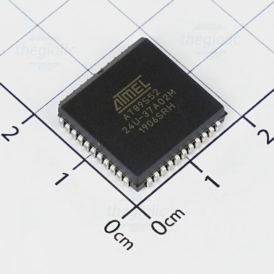 AT89S52-24JU, 8-Bit 8051 Microcontroller, 24MHz, 8KB FLASH, 44-PLCC