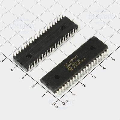 DSPIC30F4011-30I/P, 16-Bit dsPIC Microcontroller, 30 MIPs, 48KB FLASH, 40-DIP