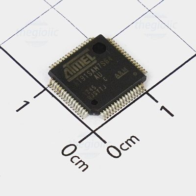 AT91SAM7S64C-AU, 16/32-Bit ARM7 Microcontroller, 55MHz, 64KB FLASH, 64-LQFP