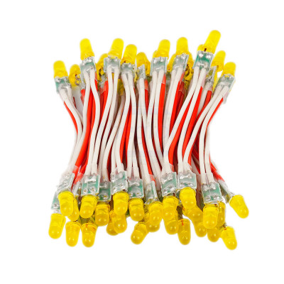 Led Ruồi Liền Dây 5mm 5V 0.02W Màu Vàng