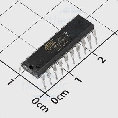 ATTINY2313A-PU, 8-Bit AVR Microcontroller, 20MHz, 2KB FLASH, 20-DIP