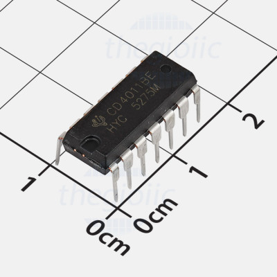 CD4011BE IC Quad 2-Input NAND Logic Gate, 14-DIP