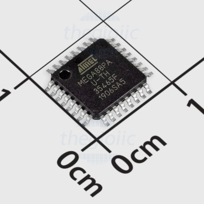 ATMEGA88PA-AU, 8-Bit AVR Microcontroller, 20MHz, 8KB FLASH, 32-TQFP