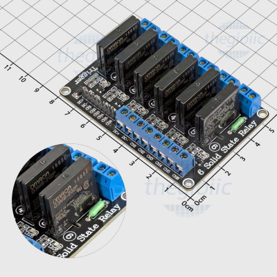 Module 6 Relay SSR G3MB-202P 24V Kích Mức Cao