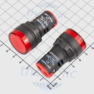 AD16-22DS Đèn Báo Màu Đỏ 22mm 220VAC