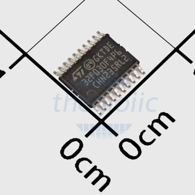 STM32F030F4P6, 32-Bit ARM Cortex M0 Microcontroller, 48MHz, 16KB FLASH, 20-TSSOP
