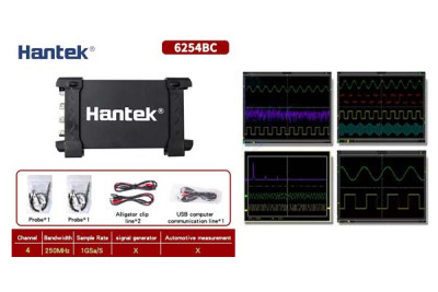 Hantek 6254BC Máy Hiện Sóng 4 Kênh 250Mhz